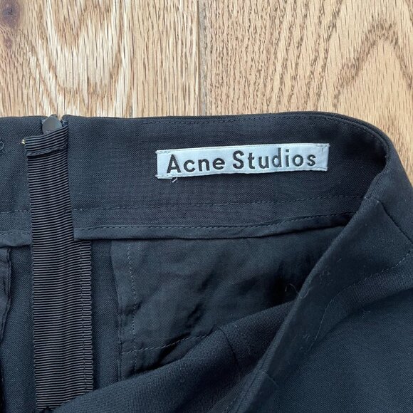 Acne Studios- Pine Patch Skirt in Black- NWOT- 36/6 - Picture 8 of 10
